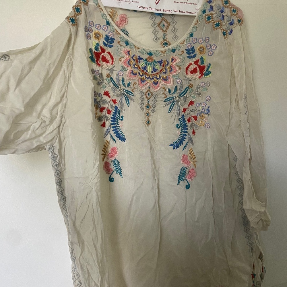 3x JOHNNY WAS silk tunic